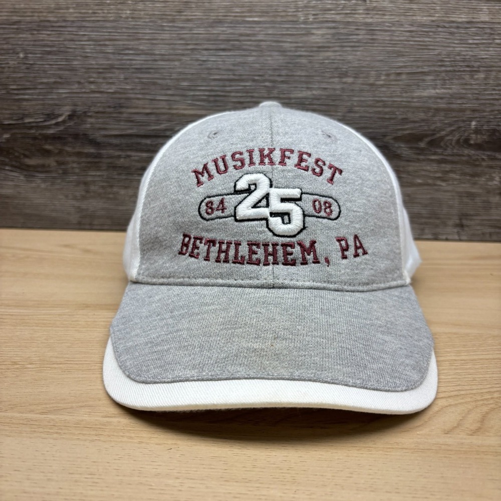 Musikfest 25th Anniversary Hat Cap Strap Back Gray White Bethlehem PA J Hats Men